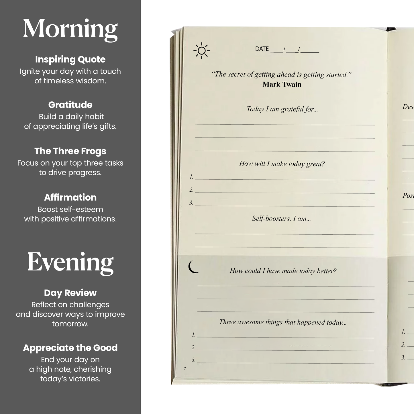 The Gratitude Journal - 5 Minute Practice with Inspiring Quotes and Mindful Prompts for Affirmation, Reflection & Wellness