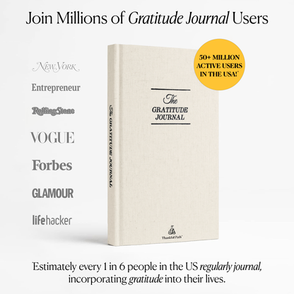 The Gratitude Journal - 5 Minute Practice with Inspiring Quotes and Mindful Prompts for Affirmation, Reflection & Wellness